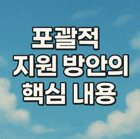 포괄적 지원 방안의 핵심 내용