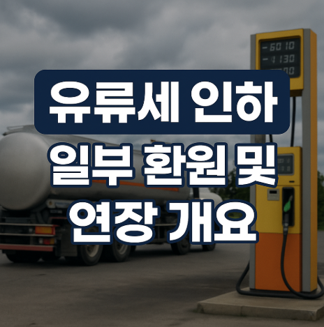 유류세 인하 일부 환원 및 연장 개요