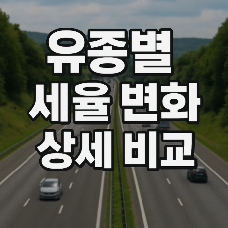 유종별 세율 변화 상세 비교