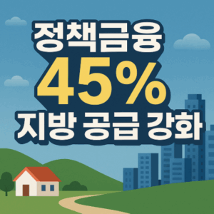 정책금융과 지방 공급 강조