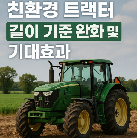 친환경 트랙터 길이 기준 완화 및 기대효과