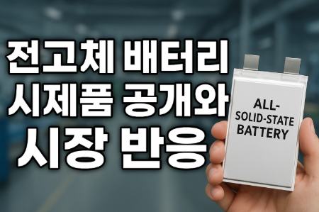 전고체 배터리 시제품 공개와 시장 반응
