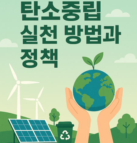 탄소중립이란? 2050 넷제로(Net-Zero) 목표와 실천 방법 5 탄소중립 실천 방법과 정책