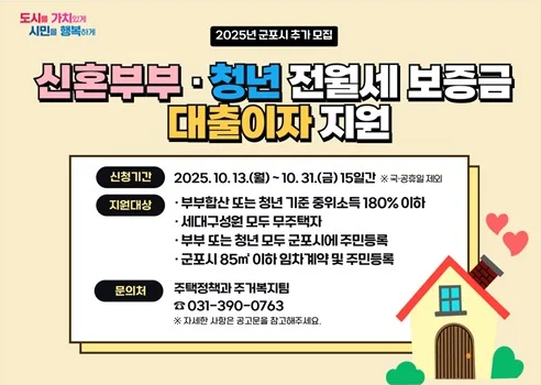 군포시 전월세 지원
