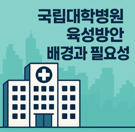 국립대학병원 육성방안 배경과 필요성