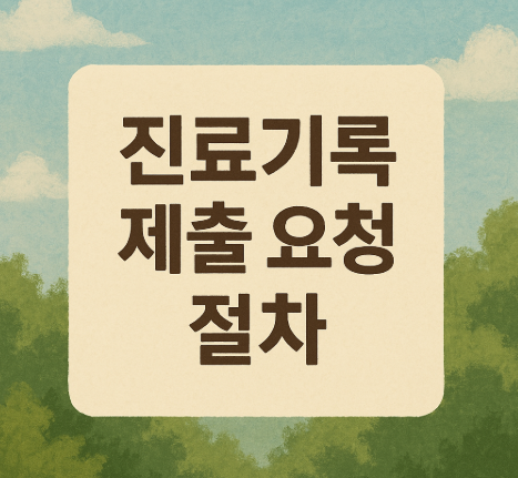 진료기록 제출 요청 절차