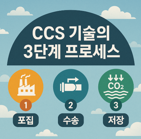 CCS 기술의 3단계 프로세스