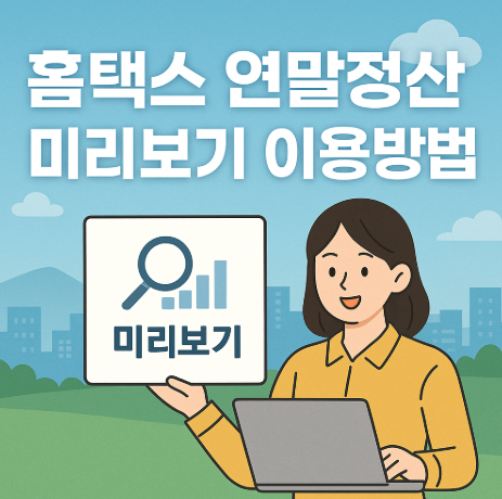 홈택스 연말정산 미리보기 이용방법