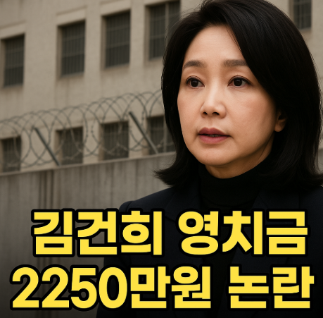 김건희 영치금 2250만원 논란