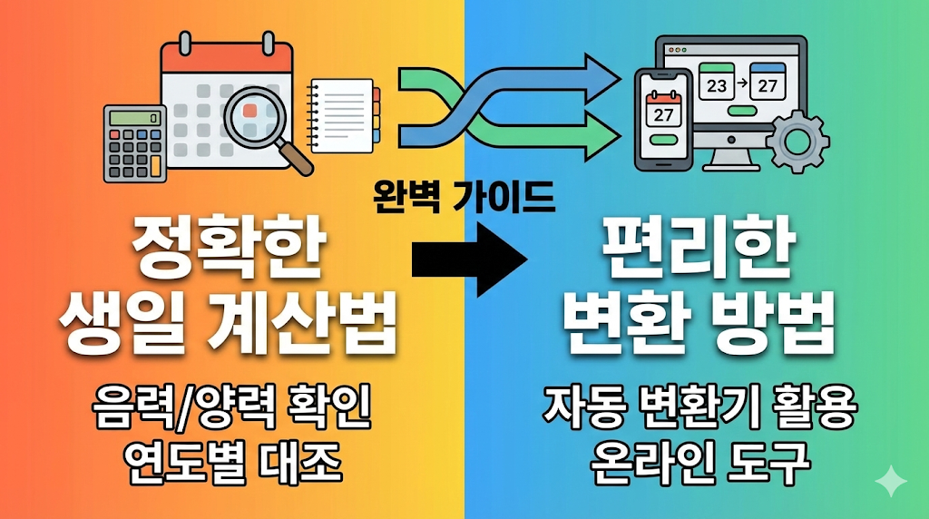 정확한 생일 계산법과 변환 방법