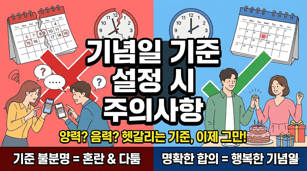 기념일 기준 설정 시 주의사항