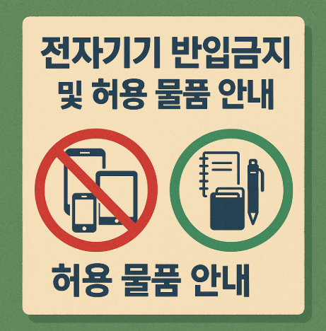 2026 수능 유의사항 총정리 | 시험장 반입금지 물품과 필수 준비물 4 전자기기 반입금지 및 허용 물품 안내