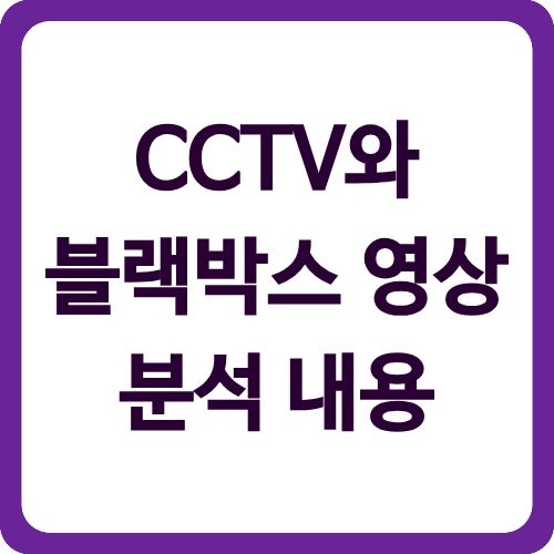 CCTV와 블랙박스 영상 분석 내용
