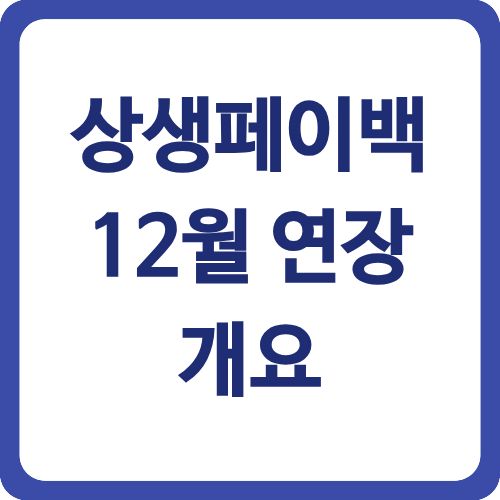 상생페이백 12월 연장 개요