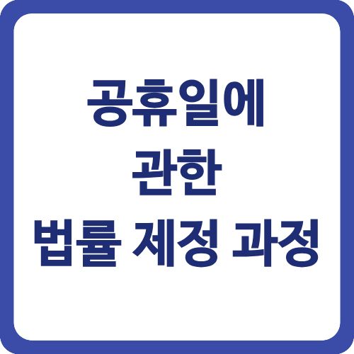 공휴일에 관한 법률 제정 과정