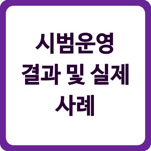 시범운영 결과 및 실제 사례