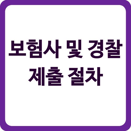 보험사 및 경찰 제출 절차