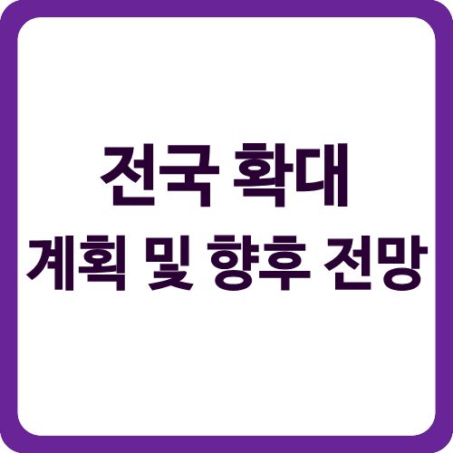 전국 확대 계획 및 향후 전망
