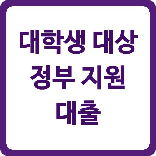 대학생 대상 정부 지원 대출