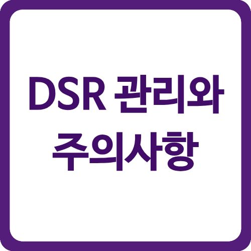 DSR 관리와 주의사항