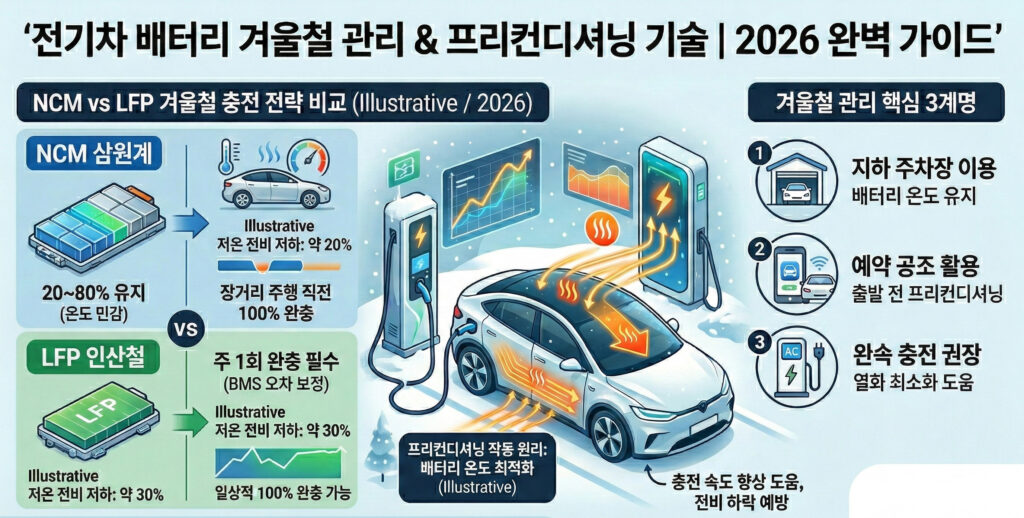 전기차 배터리 겨울철 관리와 프리컨디셔닝 기술