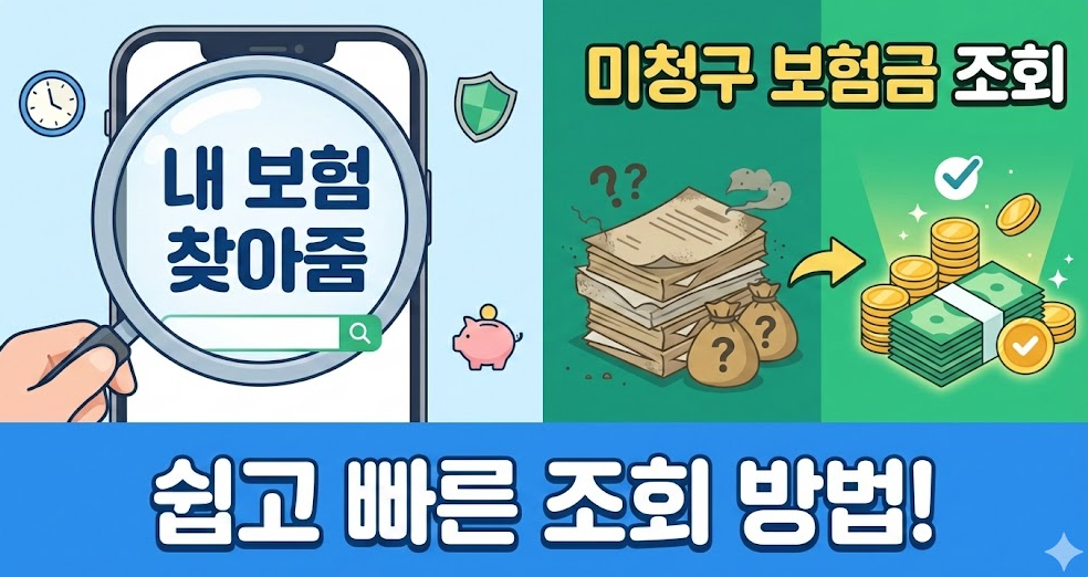 내 보험 찾아줌 미청구 보험금 조회 방법