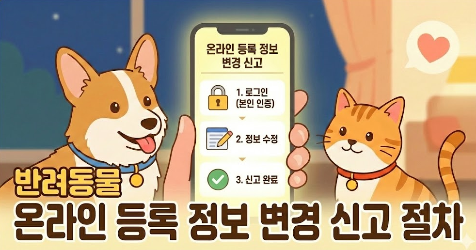 온라인 등록 정보 변경 신고 절차