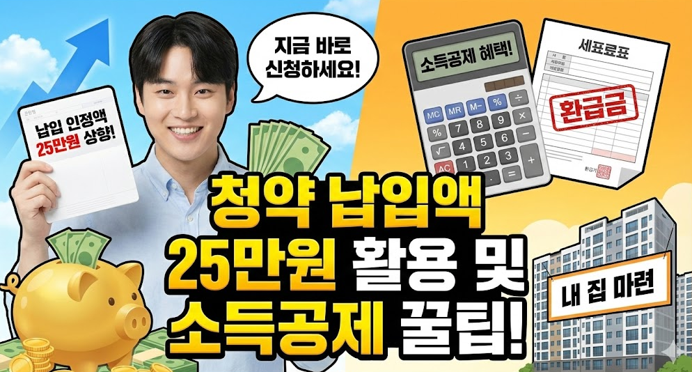 납입 인정액 25만원 상향 활용 및 소득공제