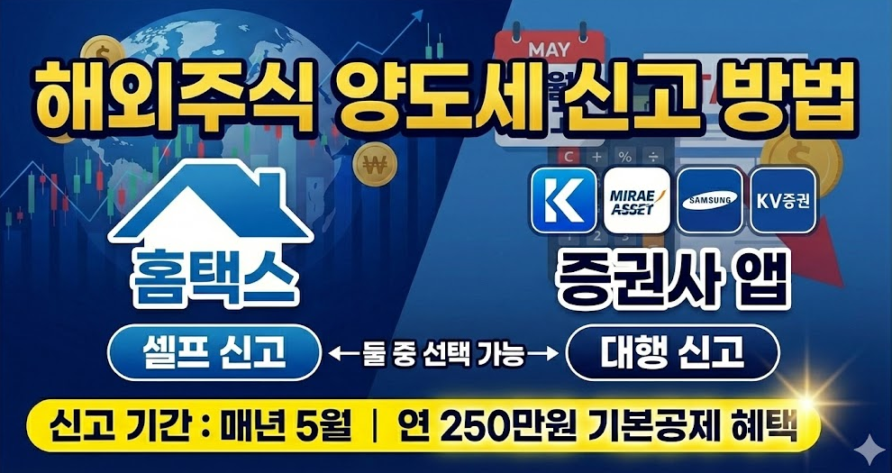 홈택스 및 증권사 신고 방법