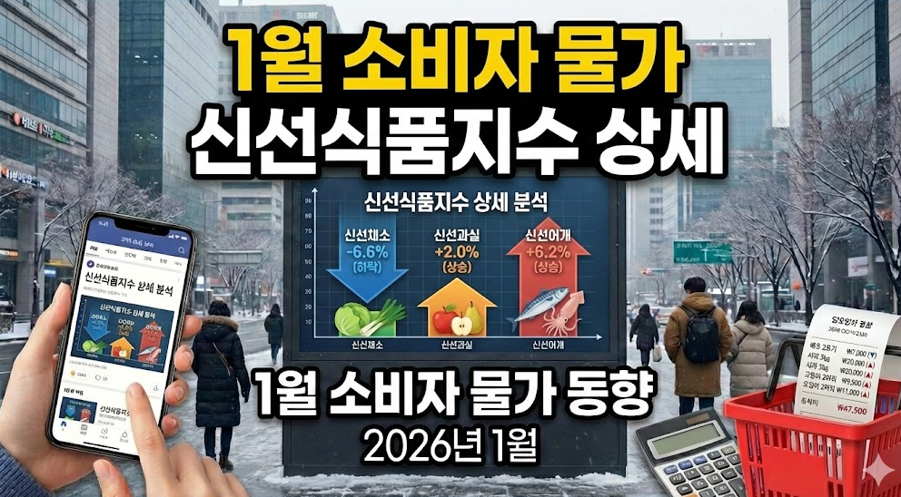 1월 소비자 물가 신선식품지수 상세