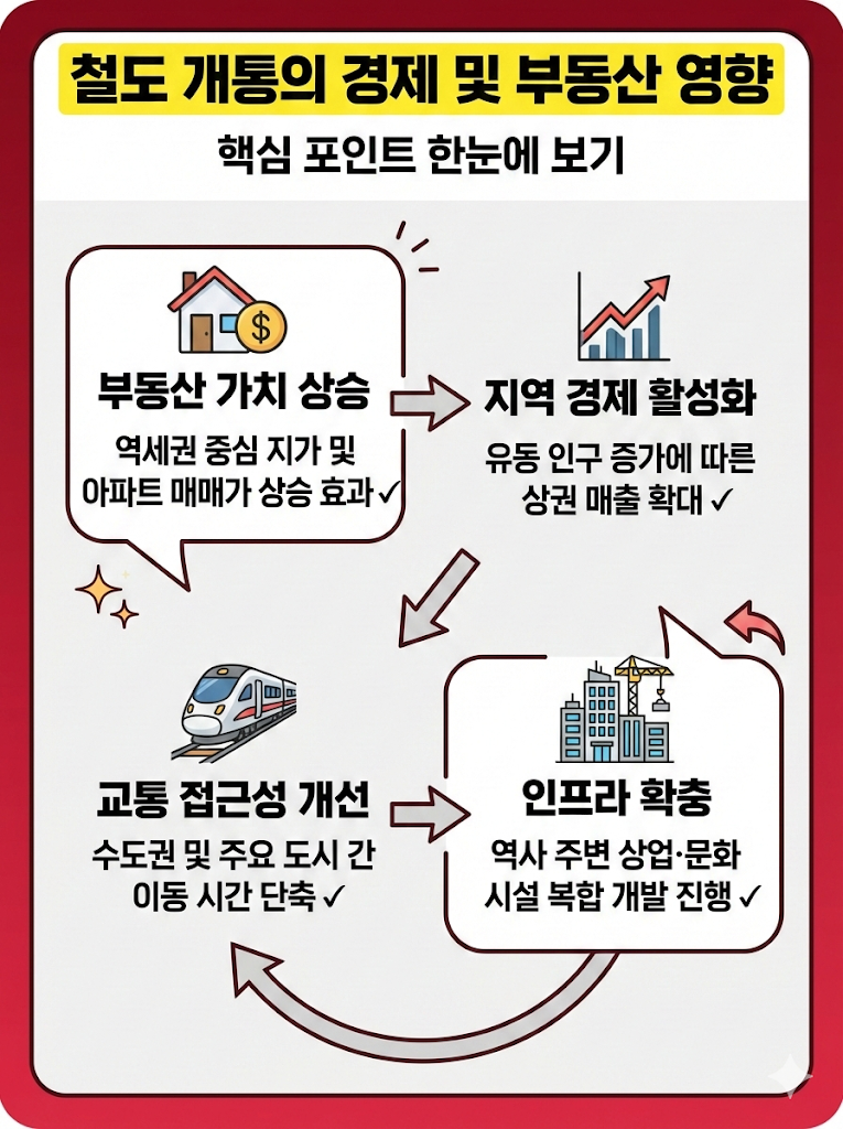 철도 개통 영향