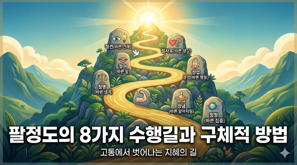 팔정도의 8가지 수행길과 구체적 방법