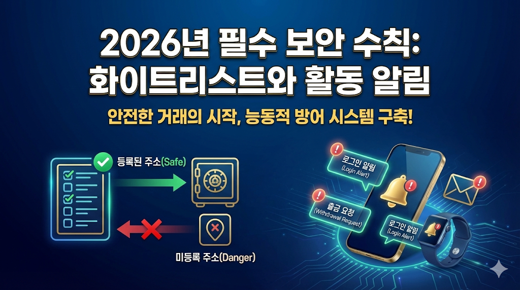 2026년 필수 보안 수칙: 화이트리스트와 활동 알림