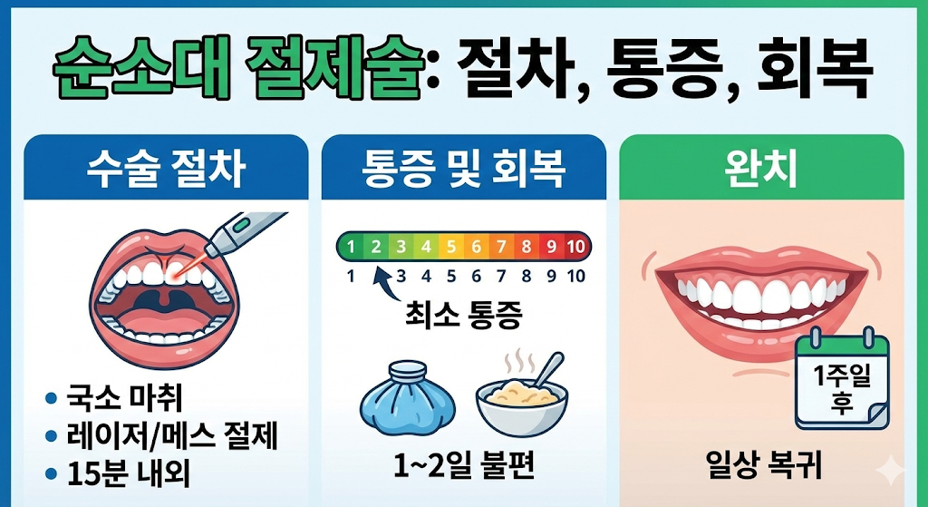 수술 절차와 실제 통증 및 회복 과정