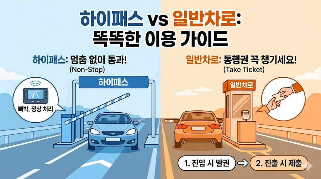 하이패스 및 일반차로 이용방법