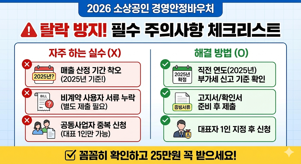 탈락 방지를 위한 주의사항