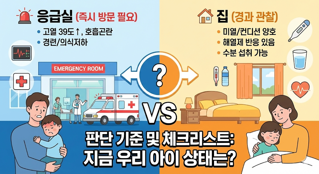 응급실 vs 집? 판단 기준 및 체크리스트