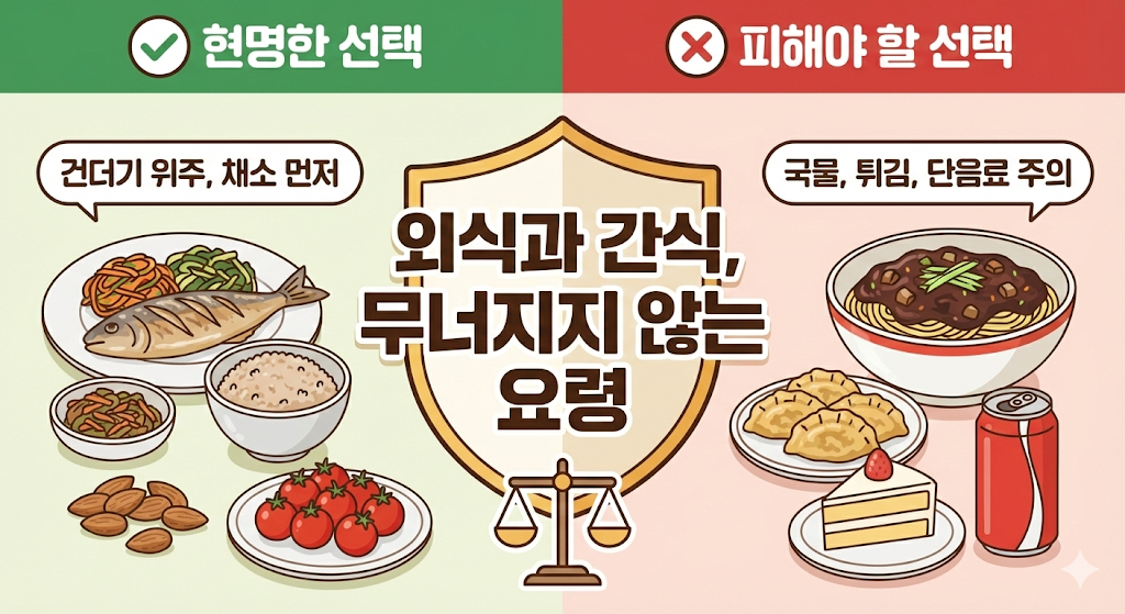 외식과 간식, 무너지지 않는 요령