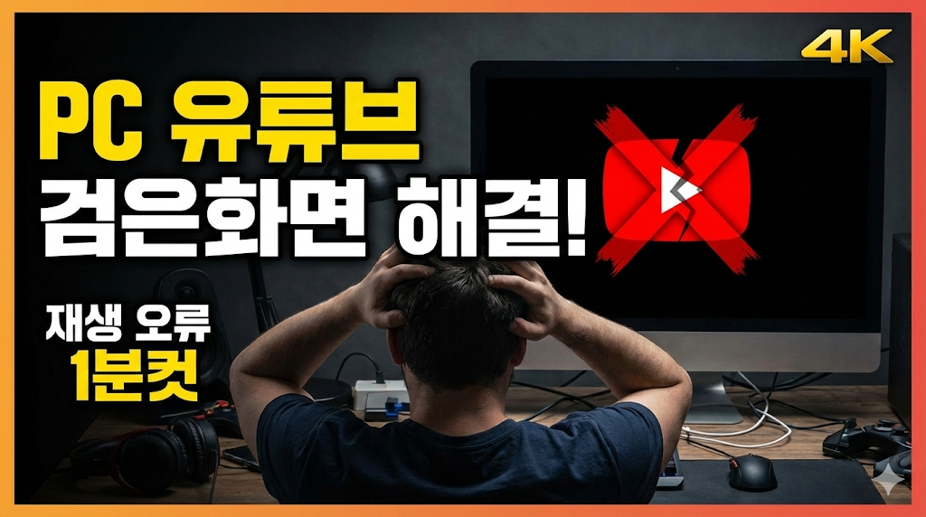 유튜브 검은화면 및 PC 재생 오류 해결