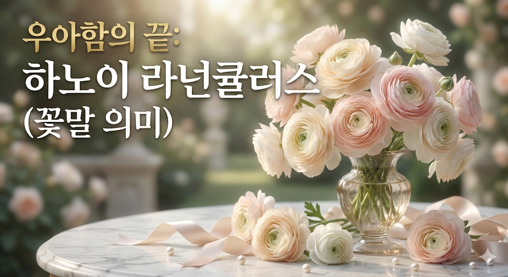 우아함의 끝: 하노이 라넌큘러스 (꽃말 의미)