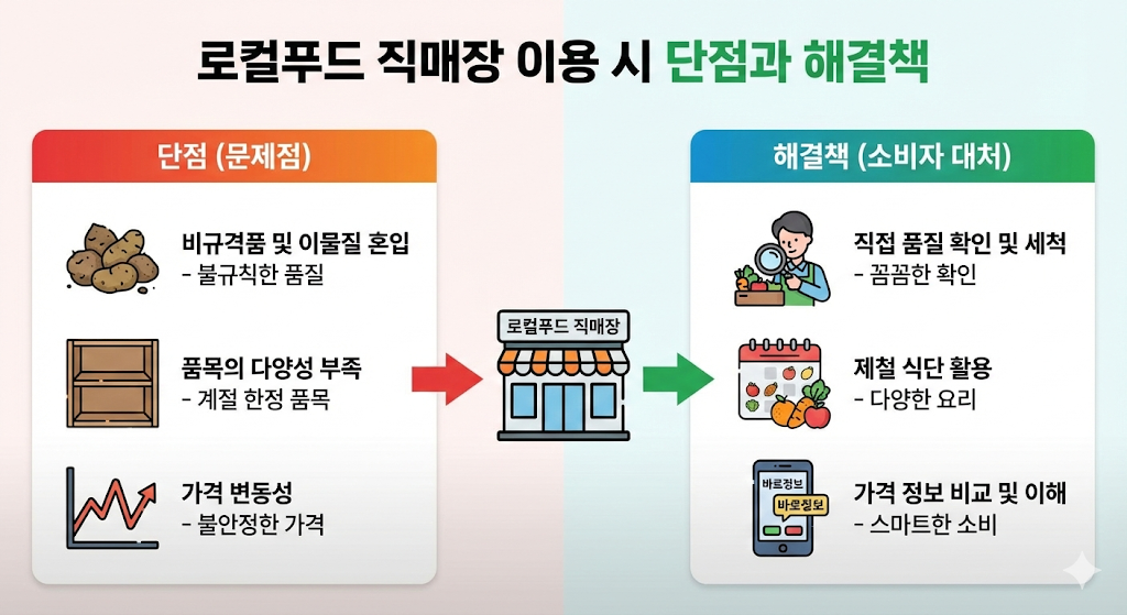 로컬푸드 직매장 이용 시 단점과 해결책