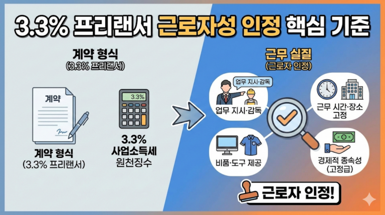 3.3% 프리랜서 퇴직금