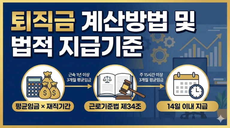 2026년 퇴직금 계산방법