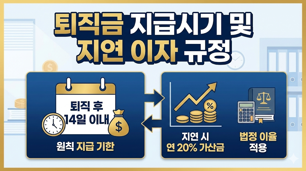 퇴직금 지급시기 및 지연 이자 규정