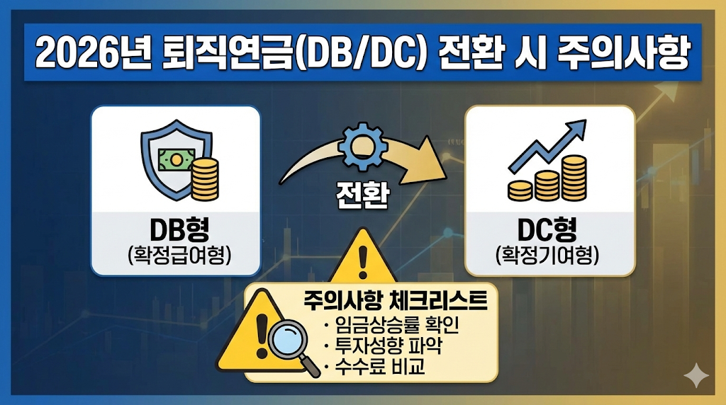 2026년 퇴직연금(DB/DC) 전환 시 주의사항