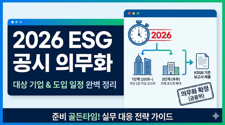 2026 ESG 공시 의무화 대응 전략