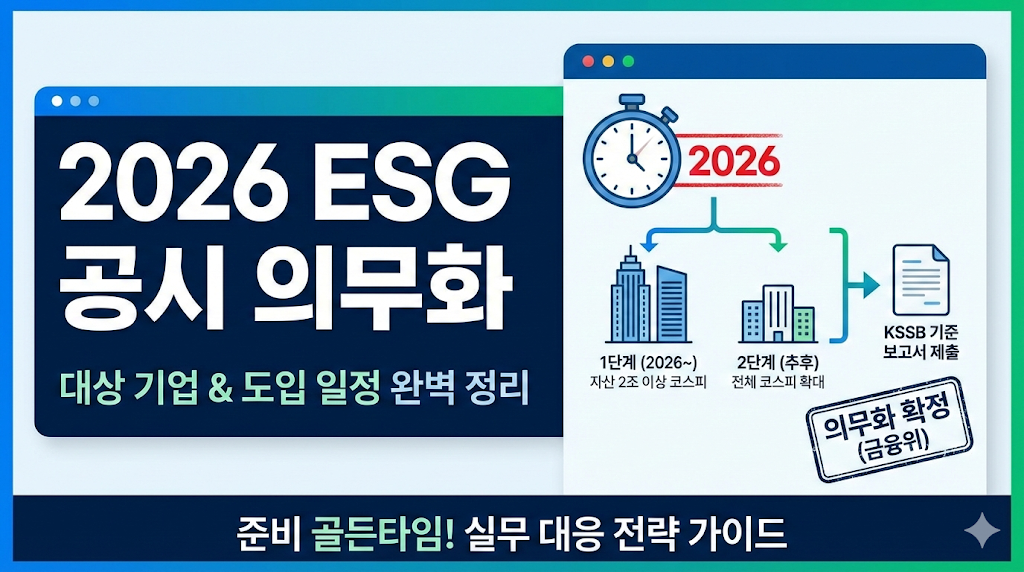 2026 ESG 공시 의무화 대응 전략