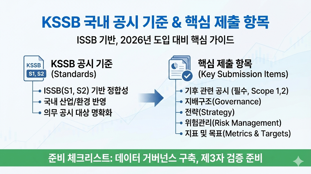 KSSB 국내 공시 기준 및 핵심 제출 항목