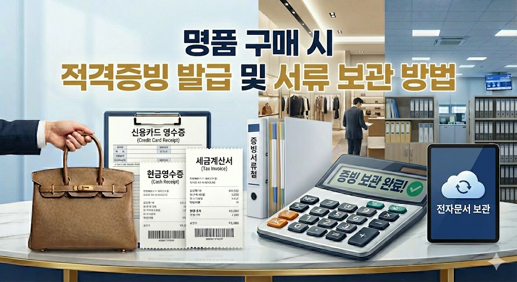 명품 구매 시 적격증빙 발급 및 서류 보관 방법