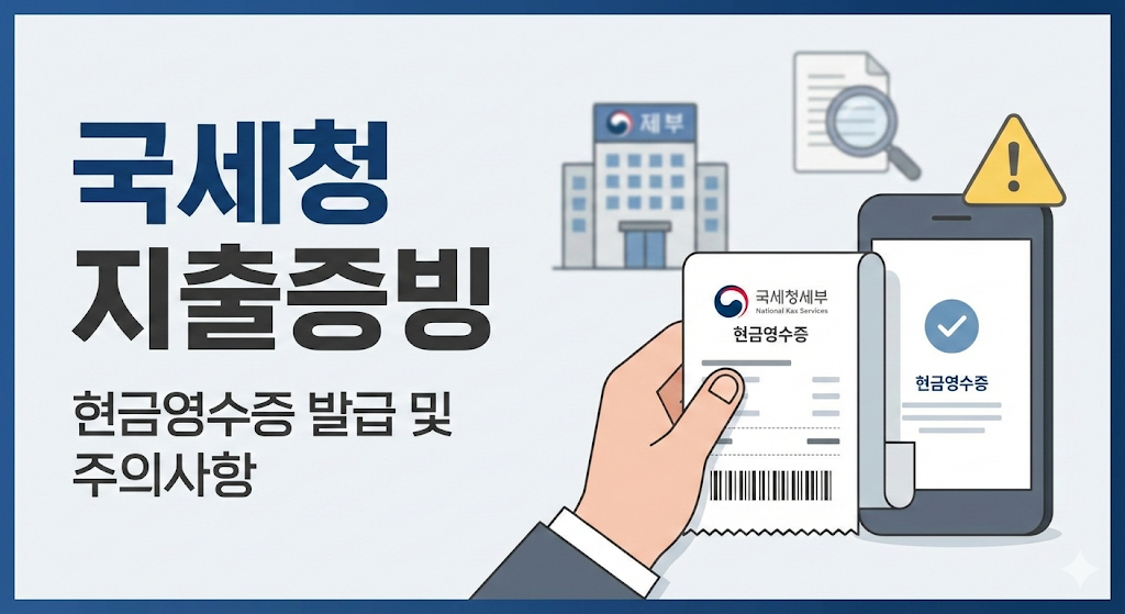 국세청 지출증빙 현금영수증 발급 및 주의사항